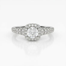 Load image into Gallery viewer, Cut Claw Halo Engagment Ring
