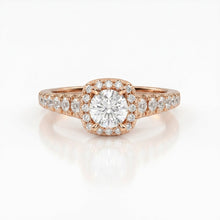 Load image into Gallery viewer, Cut Claw Rose Gold Engagment Ring
