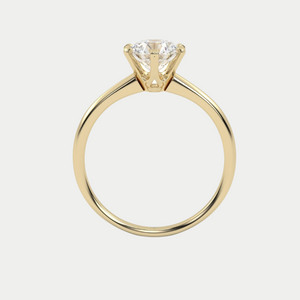 Six Claw Solitaire Yellow Gold Engagment Ring