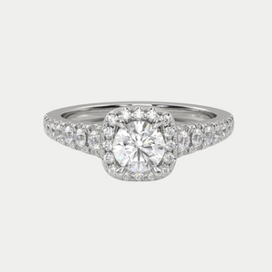 Cut Claw Halo Engagment Ring