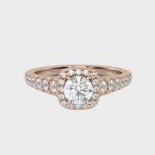 Load image into Gallery viewer, Cut Claw Rose Gold Engagment Ring
