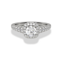 Load image into Gallery viewer, Cut Claw Halo Engagment Ring
