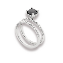 Load image into Gallery viewer, Black Diamond Engagement Ring
