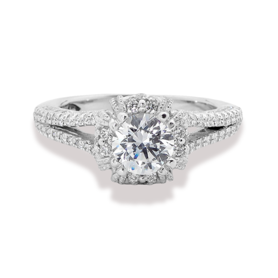 Brilliant Engagement Ring Split Shank