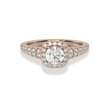 Load image into Gallery viewer, Cut Claw Rose Gold Engagment Ring
