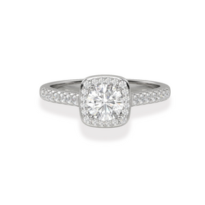 Pave Halo Engagment Ring