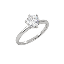 Load image into Gallery viewer, Six Claw Solitaire Engagment Ring
