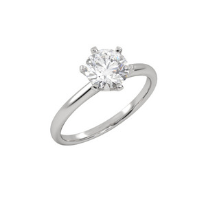 Six Claw Solitaire Engagment Ring