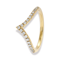 Load image into Gallery viewer, Curved Yellow Gold  Wedding Band
