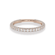 Load image into Gallery viewer, All Sides Set Diamonds Rose Gold Wedding Band
