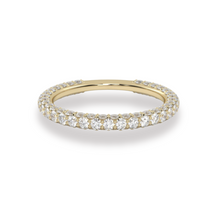 Load image into Gallery viewer, All Sides Set Diamonds Yellow Gold Wedding Band
