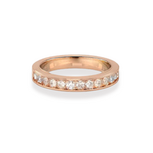 Load image into Gallery viewer, Bead Set Pave Rose Gold Wedding Band
