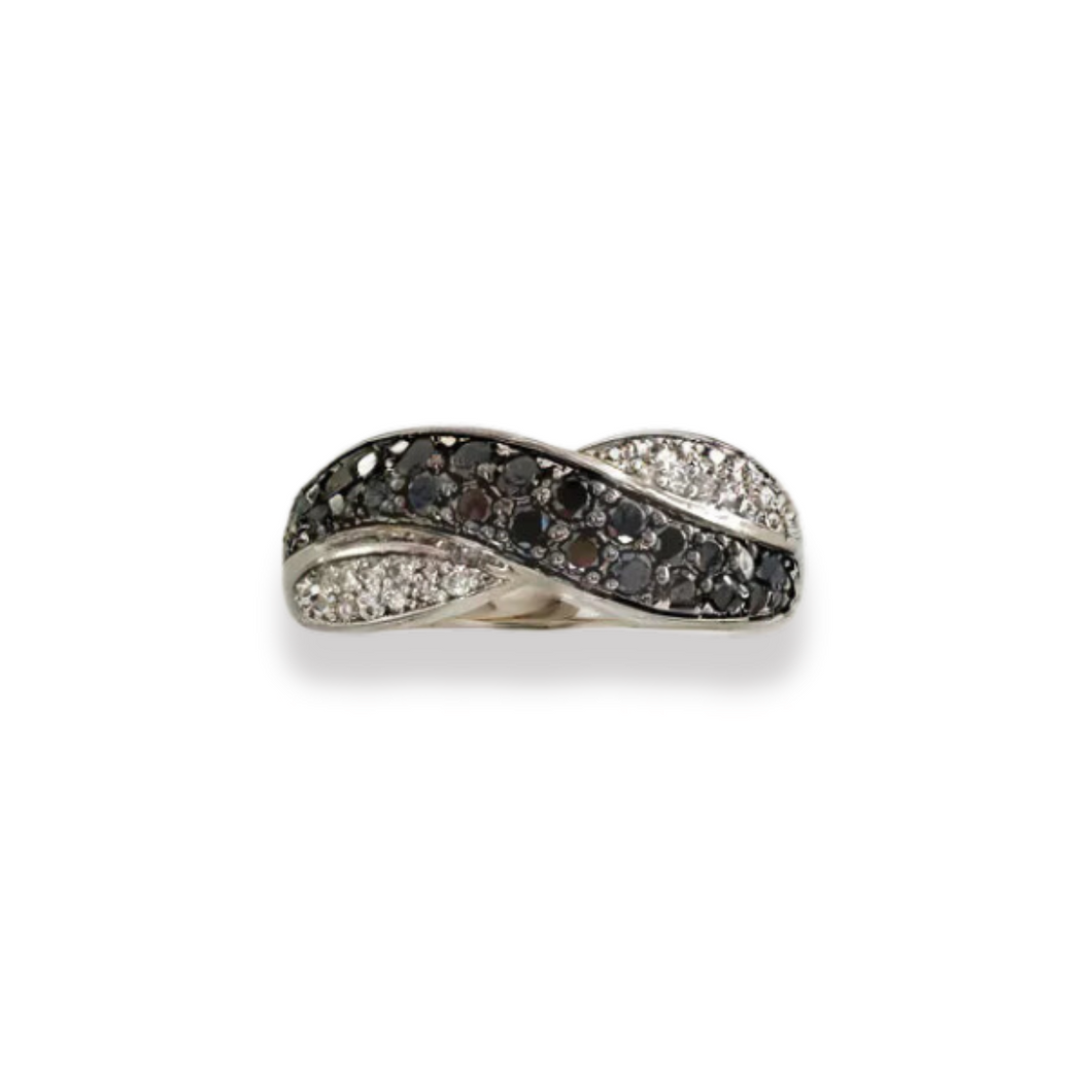 Black and White Diamond Ring