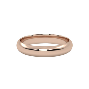 Classic D Shape 5mm Rose Gold Wediing Band