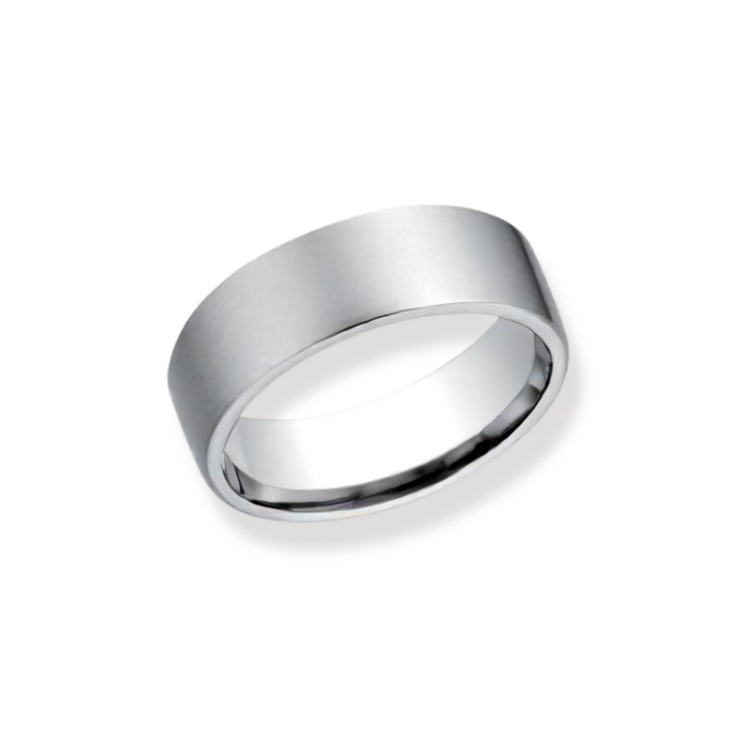 Gents Satin Finish 7mm Wedding Band