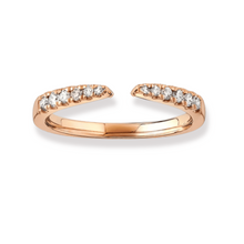 Load image into Gallery viewer, Rose Gold Merging Wedding Band
