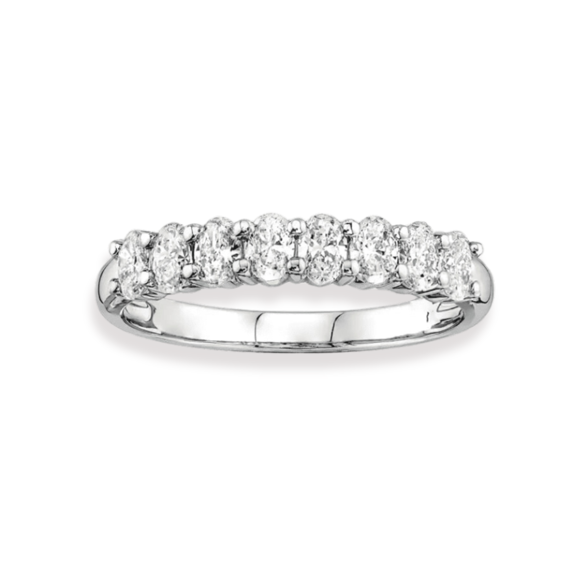 Oval Shape Diamond Wedding Band