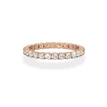 Load image into Gallery viewer, Share Claw Rose Gold Eternity Wedding Band
