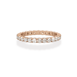 Share Claw Rose Gold Eternity Wedding Band