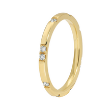 Load image into Gallery viewer, Asymmetrical Diamond Wedding Band
