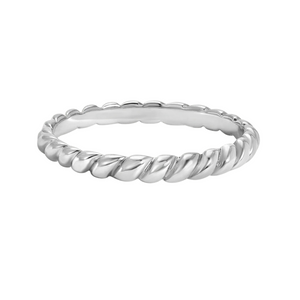 Twist White Gold Wedding Band