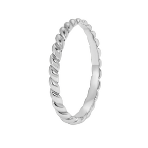 Twist White Gold Wedding Band