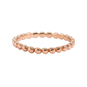 Rose Gold Bead Wedding Band