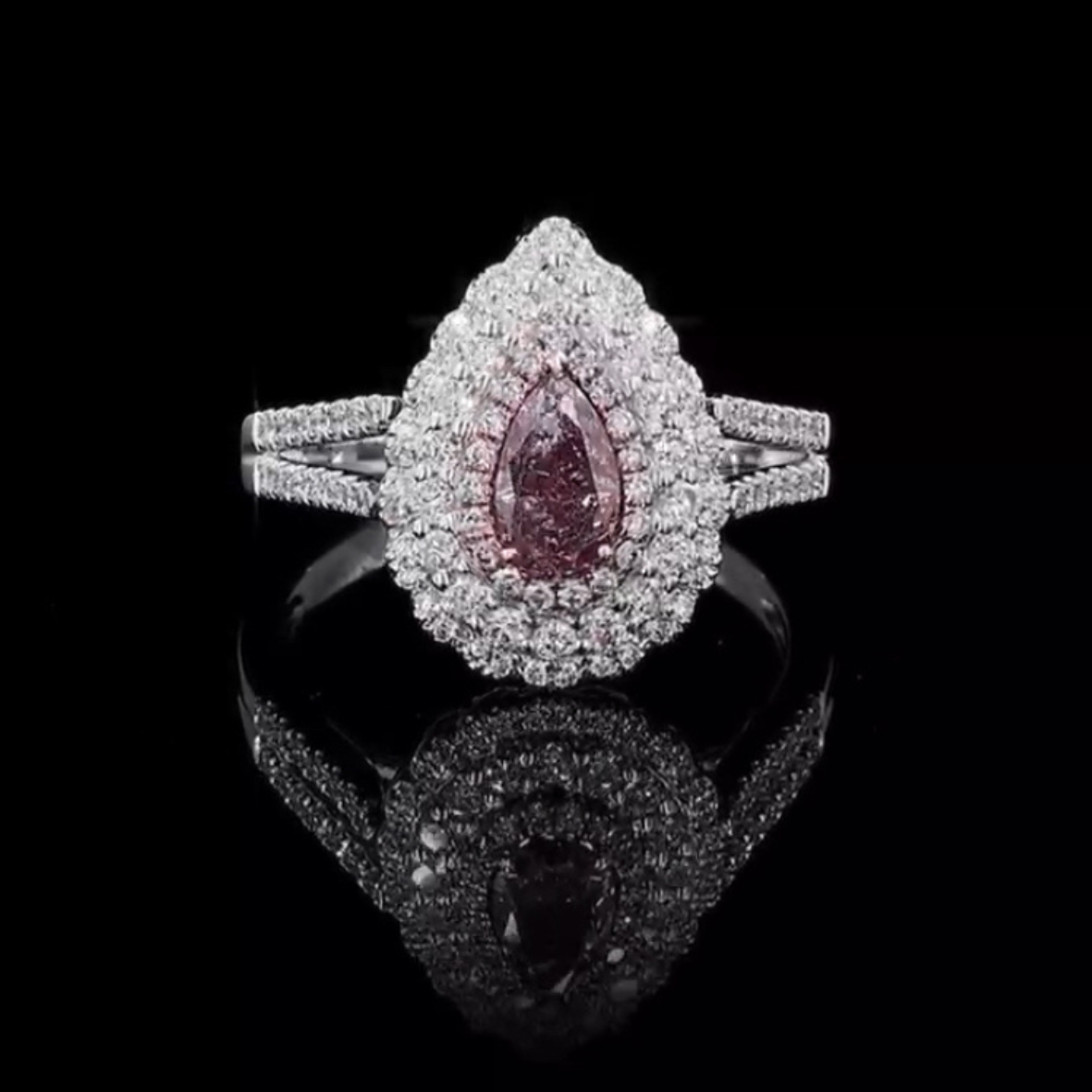 Natural Pink Diamond Ring