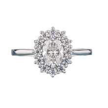 Load image into Gallery viewer, Oval Cut Halo Engagement Ring
