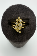 Load image into Gallery viewer, Sparkling Bubbles Bezel Ring: 9ct White Gold or Yellow Gold, 0.34ct Natural Diamonds
