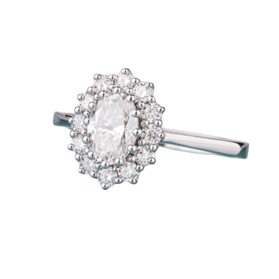 Oval Cut Halo Engagement Ring