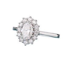 Load image into Gallery viewer, Oval Cut Halo Engagement Ring
