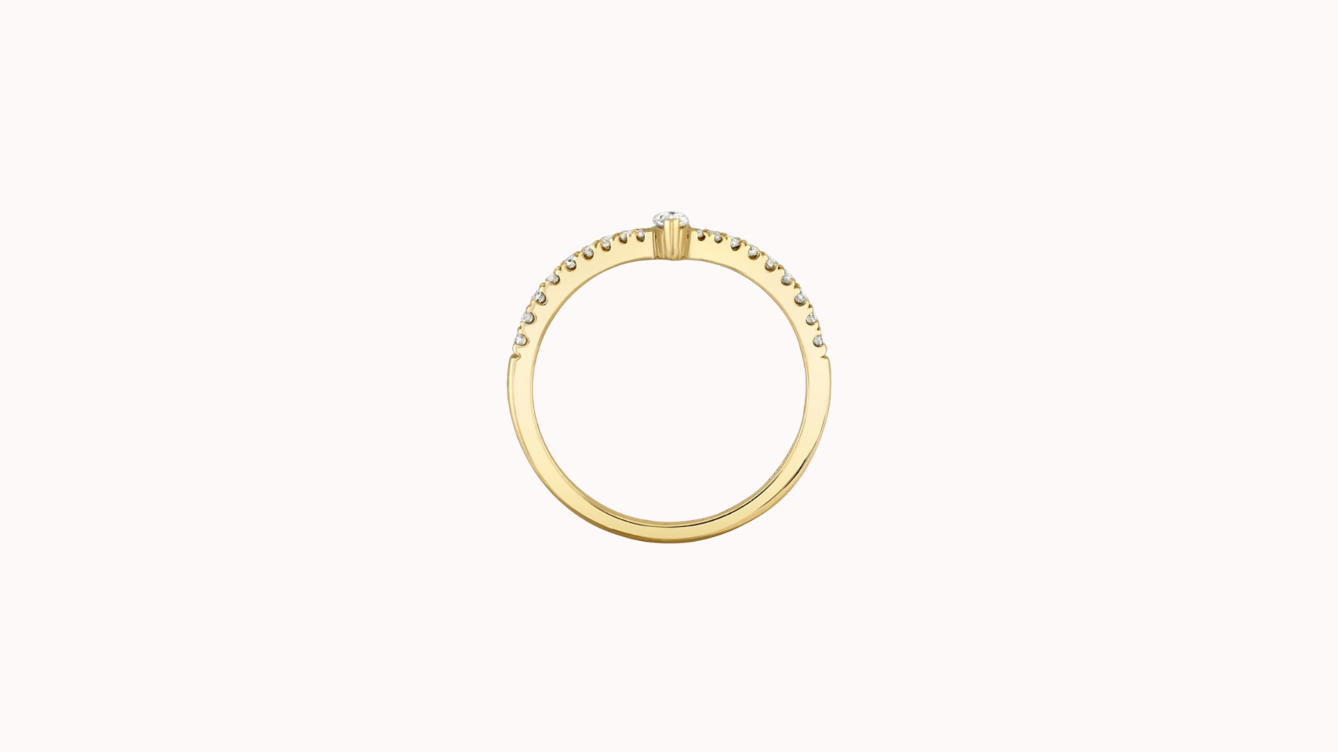 Marquise Style Yellow Gold Wedding Band with Diamonds