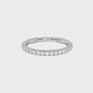 All Sides Set Diamonds  Wedding Band