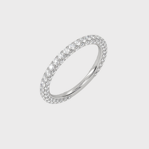 All Sides Set Diamonds  Wedding Band