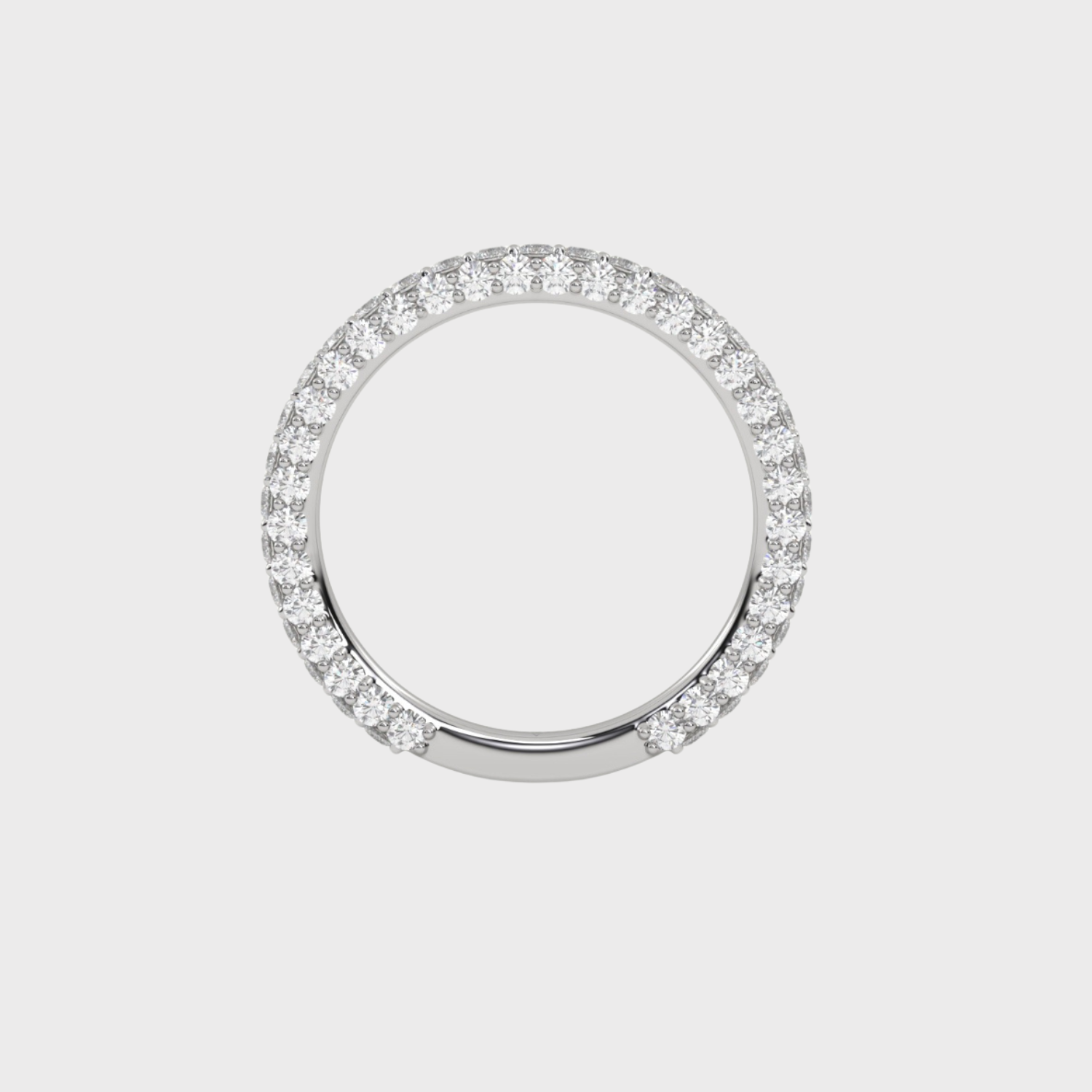 All Sides Set Diamonds  Wedding Band