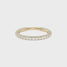 Load image into Gallery viewer, All Sides Set Diamonds Yellow Gold Wedding Band
