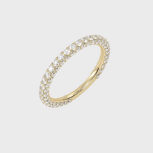 Load image into Gallery viewer, All Sides Set Diamonds Yellow Gold Wedding Band
