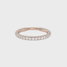 Load image into Gallery viewer, All Sides Set Diamonds Rose Gold Wedding Band
