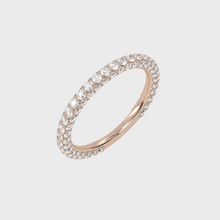 Load image into Gallery viewer, All Sides Set Diamonds Rose Gold Wedding Band
