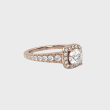 Load image into Gallery viewer, Cut Claw Rose Gold Engagment Ring
