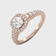 Load image into Gallery viewer, Cut Claw Rose Gold Engagment Ring
