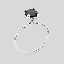 Load image into Gallery viewer, Black Diamond Engagement Ring
