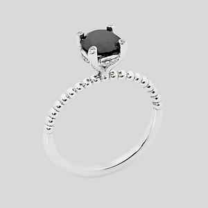 Black Diamond Engagement Ring