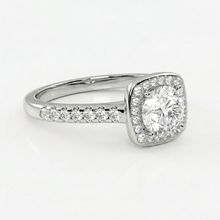 Load image into Gallery viewer, Pave Halo Engagment Ring
