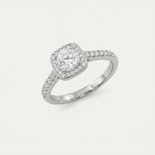 Load image into Gallery viewer, Pave Halo Engagment Ring
