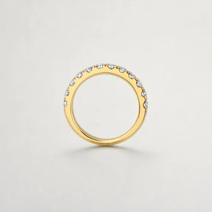 Yellow Gold Wedding Band with Diamonds