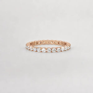 Share Claw Rose Gold Eternity Wedding Band