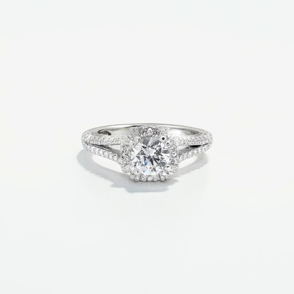 Brilliant Engagement Ring Split Shank