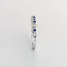 Load image into Gallery viewer, Mezmerising Wedding Band with Ocean Blue Sapphires
